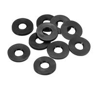 PATIKIL M6 Rondelle Plate Caoutchouc 6mm x 13mm, 1,6mm Épais Noir 40Pcs | Étanchéité Espaceur, Joint Anneau, pour Robinet Tuyau Eau Tuyau Fixation Boulon
