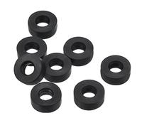 PATIKIL M6 Rondelle Plate Caoutchouc, 8 Paquet 5mm ID 12mm OD Étanchéité Entretoise Joint Anneau pour Robinet Tuyau Eau Tuyau Fixation Boulon,Noir