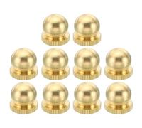 PATIKIL M6x1 Filetage Laiton Capuchon Écrous Bouton, 10 Paquet Lampe Embout Décoratif Vis Bouchons Écrou Poignée Bouton Décoratif pour Éclairage Meubles Armoire, 11mm