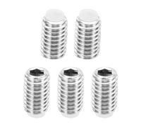 PATIKIL M6x10mm Nylon Pointe Sans-tête Vis, 5 Paquet Métrique Hex Douille Tête Coupe pointe Anti Glissement Ensemble Vis Interne Hex Matériel d'entraînement, 304 Inox Acier