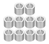 PATIKIL M8 Aluminium Espaceurs Rond, 10pcs Métal Espaceur Aluminium 8.2mm ID x 12mm OD x 10mm L Épaisseur Aluminium Espaceur Vis Écarteur pour 5/16" ou M8 Vis Boulons