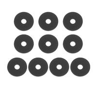PATIKIL M8 Rondelle Plate En Silicone, 10 Pcs 8mm ID 35mm OD Rondelle Lisse Grommets Joint Torique D'Étanchéité Entretoise Pour Faucet Pipe Water Hose Shower Door Handles, Black