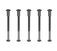 PATIKIL M8 x 90 mm Vis Chicago à Tête Hexagonale, 5 Ensembles Vis de Fixation pour Boulons, Écrous à Tête Creuse, pour Scrapbooking, Ceinture, Album Photo, Réparation de Meubles, Noir