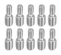 PATIKIL M8x1,2 à M12x1,75 Double Extrémité Fileté Goujon Vis Boulon, 10 Paquet 304 Inox Acier Tige Boulons Filetage Réducteur Adaptateur pour Meubles Matériel, 30mm Long