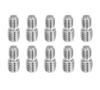 PATIKIL M8x1,25 à M10x1,5 Double Extrémité Fileté Goujon Vis Boulon, 10 Paquet 304 Inox Acier Tige Boulons Filetage Réducteur Adaptateur pour Meubles Matériel, 20mm Long