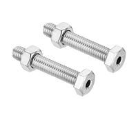 PATIKIL M8x45mm Creux Externe Hexagone Vis, 2 Ensemble Cylindrique Lampe Filetage Vis Traversant Trou Boulon avec Écrou Inoxydable Acier 304
