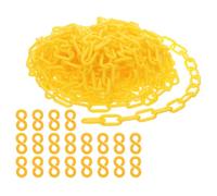 PATIKIL Maillons chaîne plastique, Chaînes sécurité 45 pieds, Chaînes plastique jaune, Grandes chaînes plastique longues pour barrières, contrôle foule, fid'attente, portail, concerts