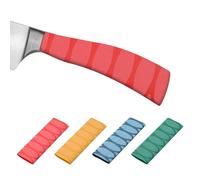 PATIKIL Manchon thermorétractable pour poignée de couteau de cuisine 2,2" x4,9, 4 paquets de ruban antidérapant pour la gestion des couteaux de cuisine, motif ovale rouge/jaune/bleu/vert