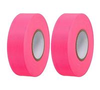 PATIKIL Marquage Ruban 1"x147', 2 Paquet PVC Non-Adhésif Néon Marquage Ruban pour Arbre Enquête Limites Porte Extérieure Piste, Rose