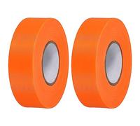 PATIKIL Marquage Ruban 1"x147', 2 Paquet PVC Non-Adhésif Néon Marquage Ruban pour Arbre Enquête Limites Porte Extérieure Piste, Orange