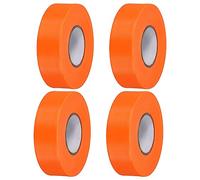 PATIKIL Marquage Ruban 1"x147', 4 Paquet PVC Non-Adhésif Néon Marquage Ruban pour Arbre Enquête Limites Porte Extérieure Piste, Orange