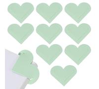 PATIKIL Marque-Pages Coeur En Cuir, 10Pcs Marque-Pages Adorables Pour Coins De Page Accessoires De Livre Pour Amoureux De La Lecture Cadeaux Pour Femmes Hommes Enseignants, Vert