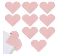 PATIKIL Marque-pages Cœurs en Cuir, 10Pcs Marque-pages de Coin Mignons Accessoires de Livre pour Amateurs de Lecture Cadeaux Femmes Hommes Enseignants, Rose