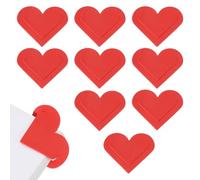 PATIKIL Marque-Pages En Coeur En Cuir, 10Pcs Adorables Marque-Pages D'Angle Accessoires De Livre Pour Les Amateurs De Lecture Cadeaux Pour Femmes Hommes Enseignants, Red