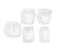 PATIKIL Marque-Pages en Fleurs Séchées Transparentes, Lot de 40 Autocollants de Bouteilles en Verre pour Marque-Pages avec Fleurs Pressées pour Bricolage