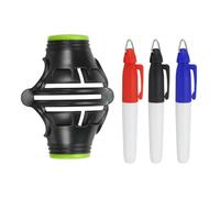 PATIKIL Marqueur de Balle de Golf Pochoir Outil de marquage d'alignement de Balle de Golf à Triple Piste à 360 degrés avec marqueurs pour Hommes et Femmes, Noir/Vert