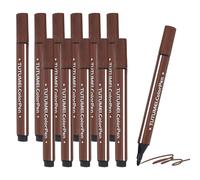 PATIKIL Marqueurs De Couleur, 12 Pack Marron Foncé Marqueurs À Dessin Lavables De Forme Triangulaire Faciles À Nettoyer Stylo De Couleur Vive En Gros Pour Livres De Coloriage