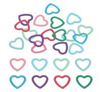 PATIKIL Marqueurs de Mailles Colorés Au Crochet, Lot de 30 Marqueurs de Mailles en Métal en Forme de Cœur Pour La Couture, Le Crochet et Les Loisirs Créatifs Diy