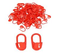 PATIKIL Marqueurs de Mailles en Crochet, Lot de 100 Marqueurs en Plastique pour Tricot et Couture, Rouge