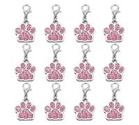 PATIKIL Marqueurs de Mailles en Forme de Patte de Chien, Lot de 12 Marqueurs de Mailles en Métal pour Tricot et Crochet, Idéal pour la Confection de Bijoux, Couleur Rose