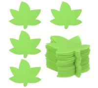 PATIKIL Marqueurs de tapis de 4 pouces, 35 marqueurs de sol en forme de feuille, marqueurs de tapis pour la décoration de salle de ournitures pour établissement, vert.
