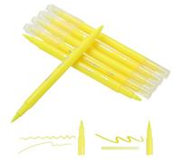 PATIKIL Marqueurs Double Pinceaux Jaune Clair Pointe Fine Et Pinceau Set D'Accessoires Pour Coloriage Adulte Lettering Journaling Calligraphie Dessin Doodling 6 Pc
