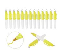 PATIKIL Marqueurs Permanents Mini Ronds avec Clips, 15 Pcs Stylo Marqueur De Golf avec Clip Porte-Clés pour Fournitures De Bureau Activités Extérieures, Jaune