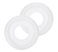 PATIKIL Médaillon de Plafond, 2 Pcs 25 x 10 cm PU pour Luminaire de Plafond Chandelier Médaillon Plaque de Couverture de Luminaire de Plafond Traditionnel pour Luminaires, Blanc