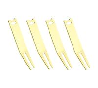 PATIKIL Métal Pliable Golf Replongeant Réparation Outil, 4 pcs Métal Golf Fourchette Accessoire Courbé Broche pour Golf Golfeur Homme Femme Réparation, Or