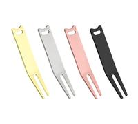 PATIKIL Métal Pliable Golf Replongeant Réparation Outil, 4 pcs Métal Golf Fourchette Accessoire Courbé Broche pour Golf Golfeur Homme Femme Réparation, Or Argent Noir Cuivre