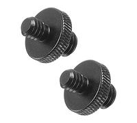 PATIKIL Mic Support Adaptateur M8 Mâle à 1/4 Mâle Fil Trépied Vis Adaptateur Double Faces Caméra Vis pour Microphone Trépied Support Noir 2 Paquet