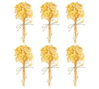 PATIKIL Mini Bouquet Fleurs Séchées, 6 Pcs Gypsophile Naturelle avec Tige Décoration Florale Boho Plante Fleur pour Loisirs Créatifs DIY Accessoires Photo Cadeau Décoration Mariage, Jaune