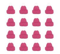 PATIKIL Mini Chapeaux De Noël Tissés, 16Pcs Mini Chapeaux De Poupée DIY Artisanat Décoration Pour DIY Accessoires Cheveux Artisanat Festival Ornements D'Arbre, Rouge Rose Profond
