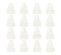PATIKIL Mini Chapeaux De Noël Tissés, 16Pcs Mini Chapeaux De Poupée DIY Artisanat Tissage Décoration Pour DIY Accessoires Cheveux Art Artisanat Fête Ornements Arbre, Snow White