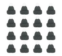 PATIKIL Mini Chapeaux De Noël Tissés, 16Pcs Miniature Chapeaux De Poupée DIY Artisanat Tissage Décoration Pour DIY Accessoires Cheveux Artisanat Festival Ornements Arbre, Gris Foncé
