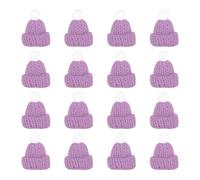 PATIKIL Mini Chapeaux De Noël Tissés, 16Pcs Miniatures Chapeaux De Poupée DIY Artisanat Décoration Pour DIY Accessoires Cheveux Artisanat Festival Ornements Arbre, Violet Clair