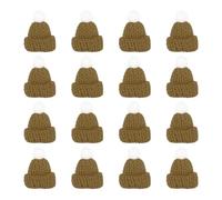 PATIKIL Mini Chapeaux De Noël Tissés, 16Pcs Miniatures Chapeaux De Poupée DIY Artisanat Tricot Décoration Pour DIY Accessoires Cheveux Art Artisanat Fête Ornements Arbre, Kaki Foncé