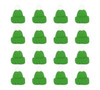 PATIKIL Mini Chapeaux De Noël Tricotés, 16Pcs Mini Chapeaux De Poupée DIY Artisanat Tricot Décoration Pour DIY Accessoires Cheveux Artisanat D'Art Festif Ornements D'Arbre, Fruit Green
