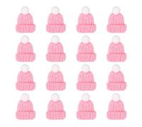 PATIKIL Mini Chapeaux De Noël Tricotés, 16Pcs Mini Chapeaux De Poupée DIY Décoration Tricot Pour DIY Accessoires Cheveux Artisanat D'art Ornements D'arbre De Fête, Pink