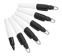 PATIKIL Mini Marqueurs Permanents, Lot de 6 Stylos Marqueurs pour Balles de Golf avec Clip Porte-Clés pour Bureau, Réunions et Activités en Plein Air, Noir