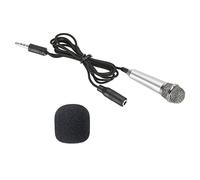 PATIKIL Mini Microphone Portable Vocal Microphone Argent pour Voice Enregistrement et Chanter Paquet de 1