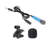 PATIKIL Mini Microphone Portable Vocal Microphone Bleu | Paquet de 1, pour Voice Enregistrement et Chanter avec Mic Support et Couverture