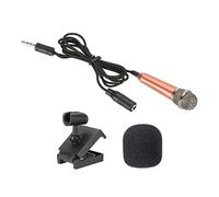 PATIKIL Mini Microphone Portable Vocal Microphone | Paquet de 1, Rose Doré pour Voice Enregistrement et Chanter avec Mic Support et Couverture