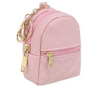 PATIKIL Mini sac à dos mignon pour femme, sac à maquillage en cuir synthétique, pendentif créatif, porte-monnaie, porte-monnaie pour maquillage, carte clé, organisateur de câble de données, rose foncé