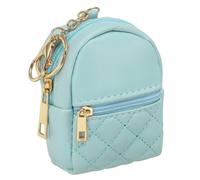 PATIKIL Mini sac à dos mignon pour femme, sac à maquillage en cuir synthétique, pendentif créatif, porte-monnaie, porte-monnaie pour maquillage, carte clé, organisateur de câble de données, bleu