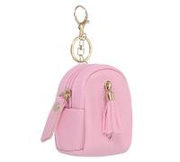 PATIKIL Mini sac à dos porte-clés pour femme, en cuir synthétique, joli sac à cosmétiques, porte-monnaie, porte-clés créatif, rose, Tendance