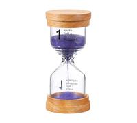 PATIKIL Minuteur À Sable d'une Minute Sablier en Verre sur Bois Violet