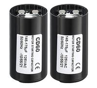 PATIKIL Moteur Démarrage Condensateur, 2 Paquet 145-175uF/Mfd 125V 50/60Hz CD60 Marche Condensateur Moteur Démarrage Condensateur pour Électrique Moteur Démarrage Fonctionnement