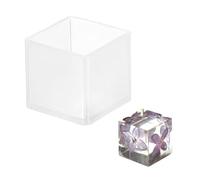 PATIKIL Moule en Résine Cube, 0.6" Grand Carré Profond en Silicone pour Moulage Époxy, pour DIY Artisanat, Bougies, Savons, Ornements, Fabrication De Résine (Beige)