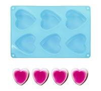 PATIKIL Moule En Silicone En Forme De Coeur, Moule À Chocolat 3D Coeur D'Amour Antiadhésif Matrice En Silicone Pour Saint-Valentin Pour Pâtisserie, Artisanat, Gâteau Pour Amoureux (Bleu)